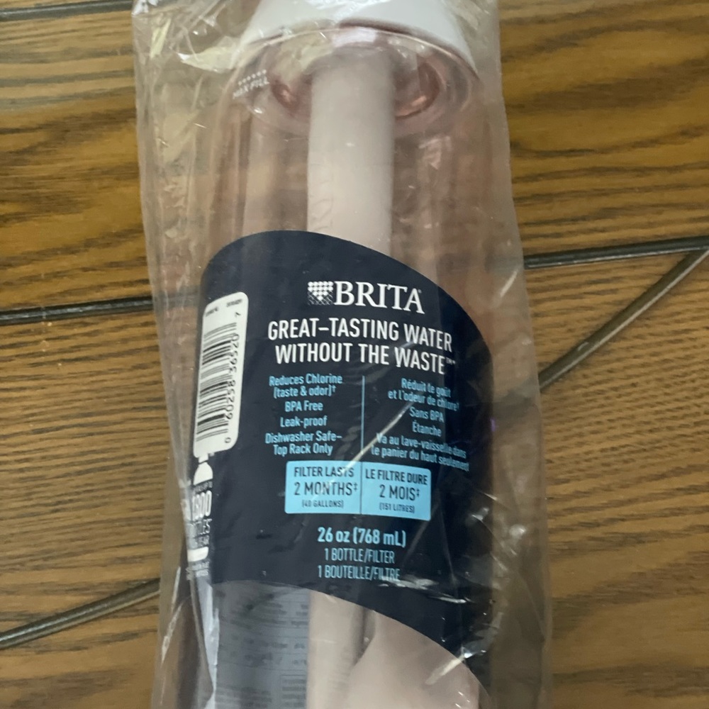 Brita filtering plastic water bottle